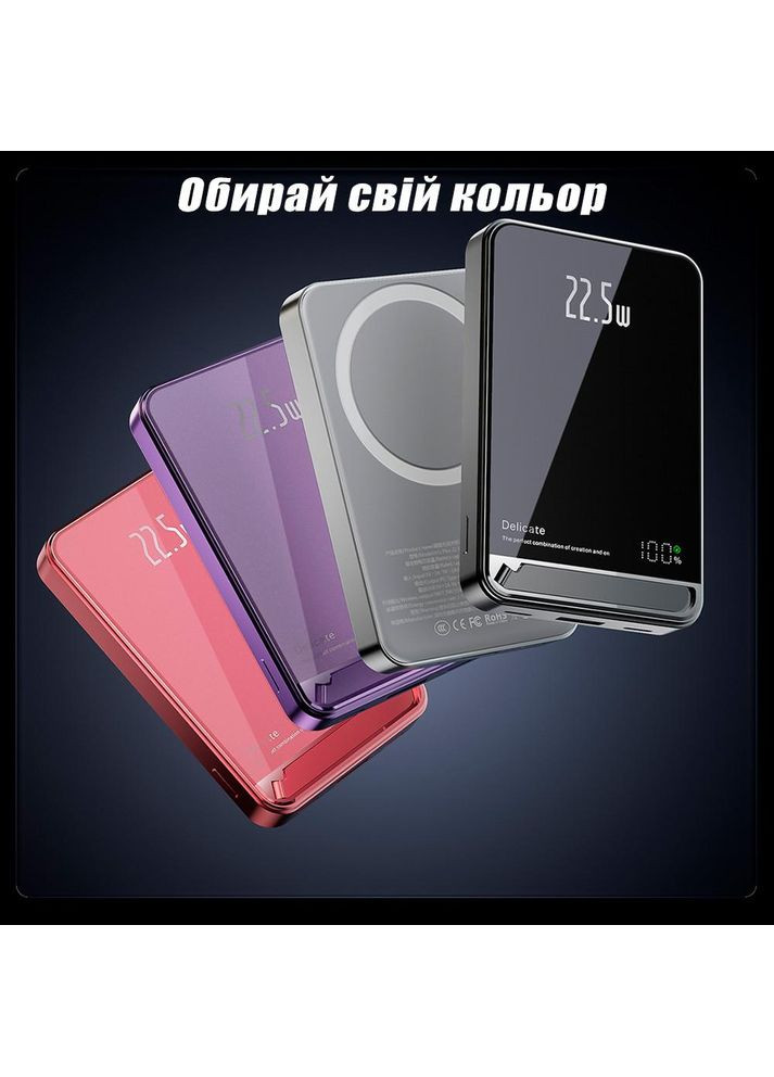 Беспроводной Повербанк с Беспроводной Зарядкой 10000 mAh 20W MagSafe Powerbank для iPhone Повербанк c Магсейф Baseus (369776223)