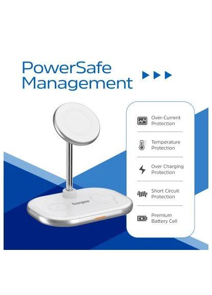 Зарядное устройство 15W 3-в-1 Magnetic Wireless Fast Charger white Energizer (396875680)