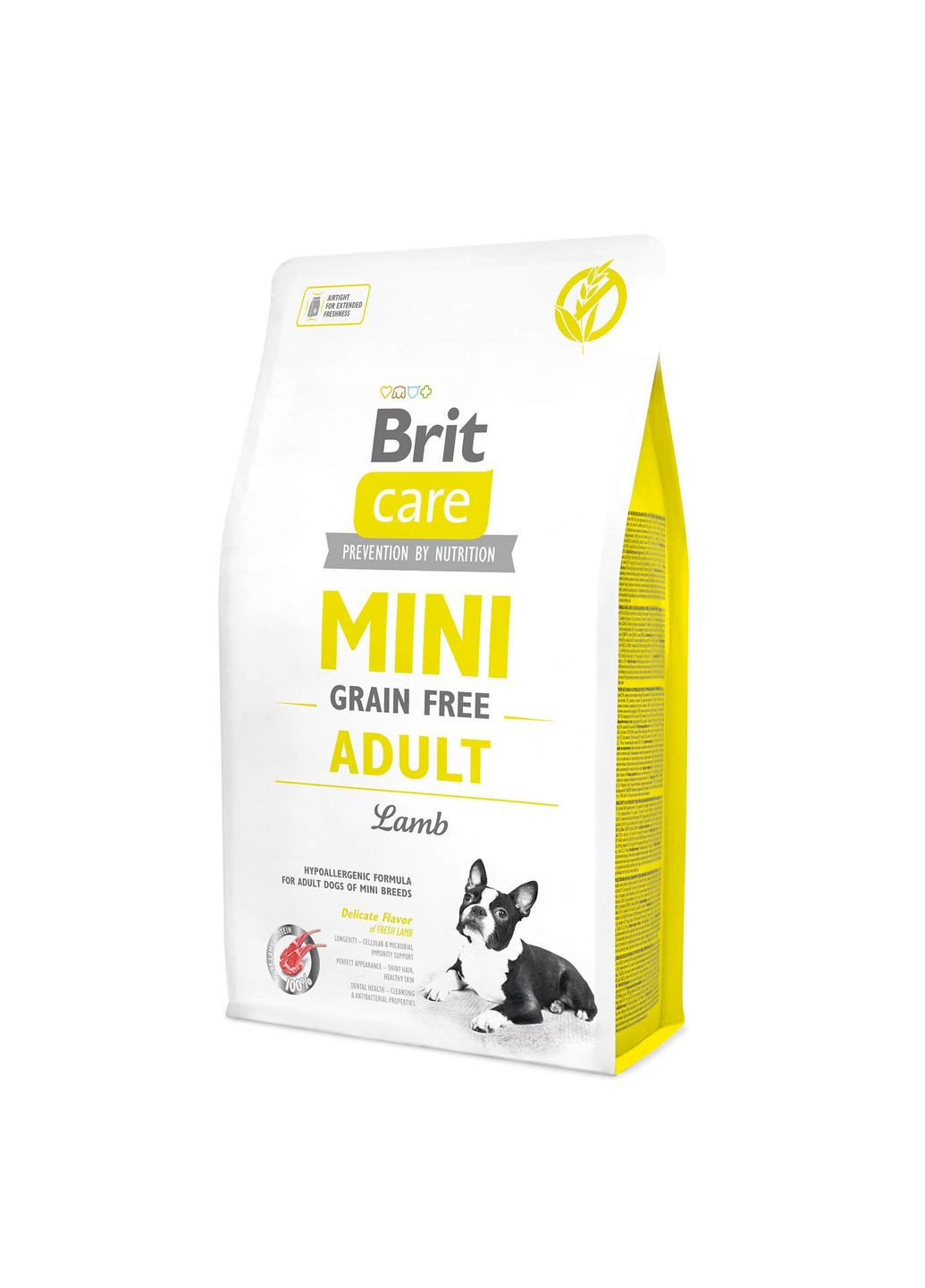 Сухой корм для взрослых собак миниатюрных пород Mini Grain Free Adult 2 кг (8595602520107) Brit Care (279567144)