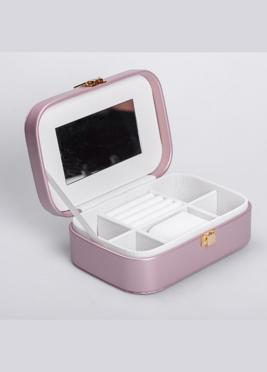 Скринька для прикрас з еко шкіри 20×14×7 см із дзеркалом органайзер для ювелірних виробів HP-5-32P Yiwu (325922734)