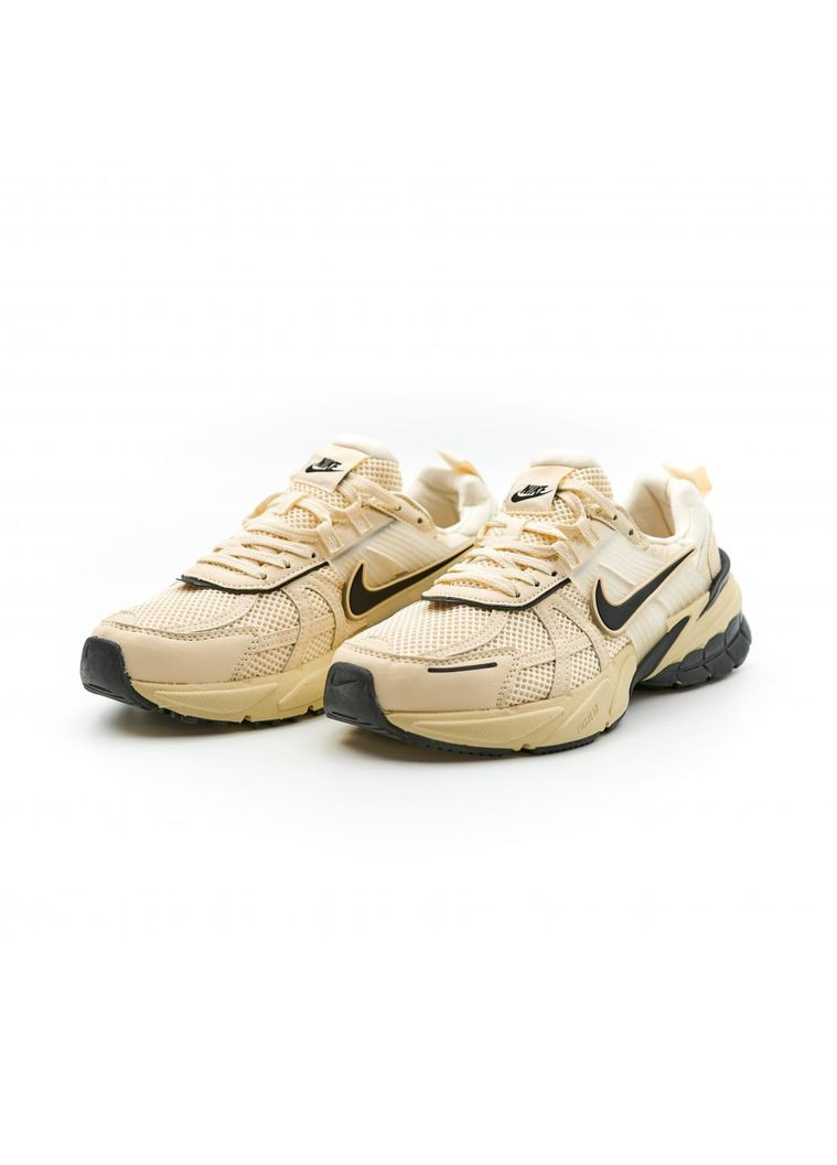 КРОССОВКИ ЖЕНСКИЕ NIKE RUNTEKK BEIGE НАЙК В2К РАНТЕКК No Brand бежевые демисезоны (367170393)