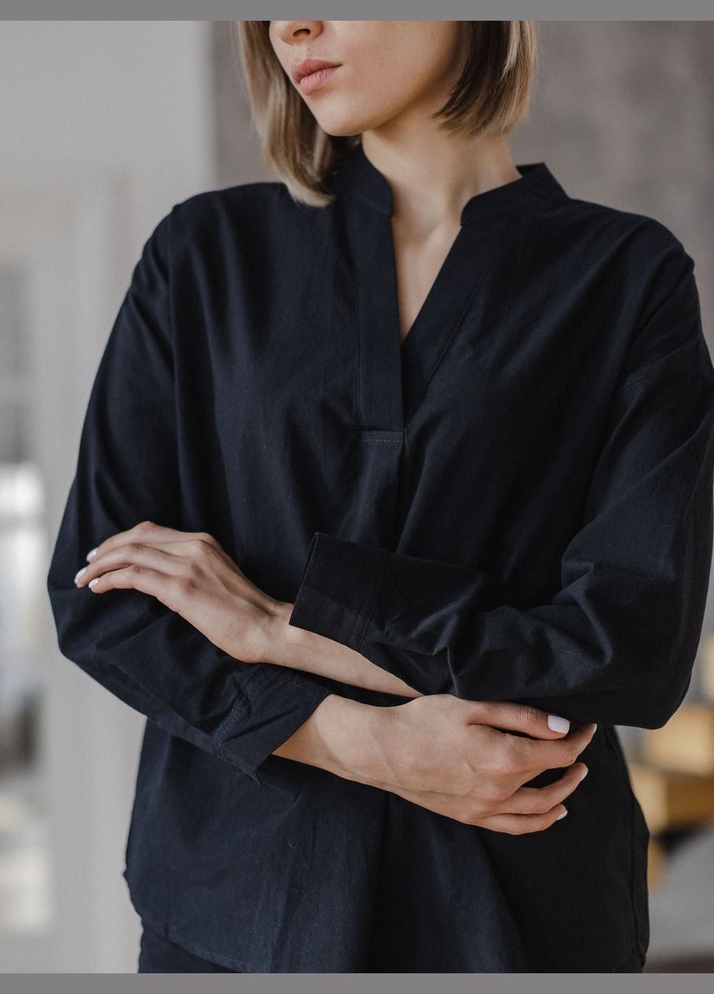 Чорна піжама жіноча з вареної бавовни black xl Leglo