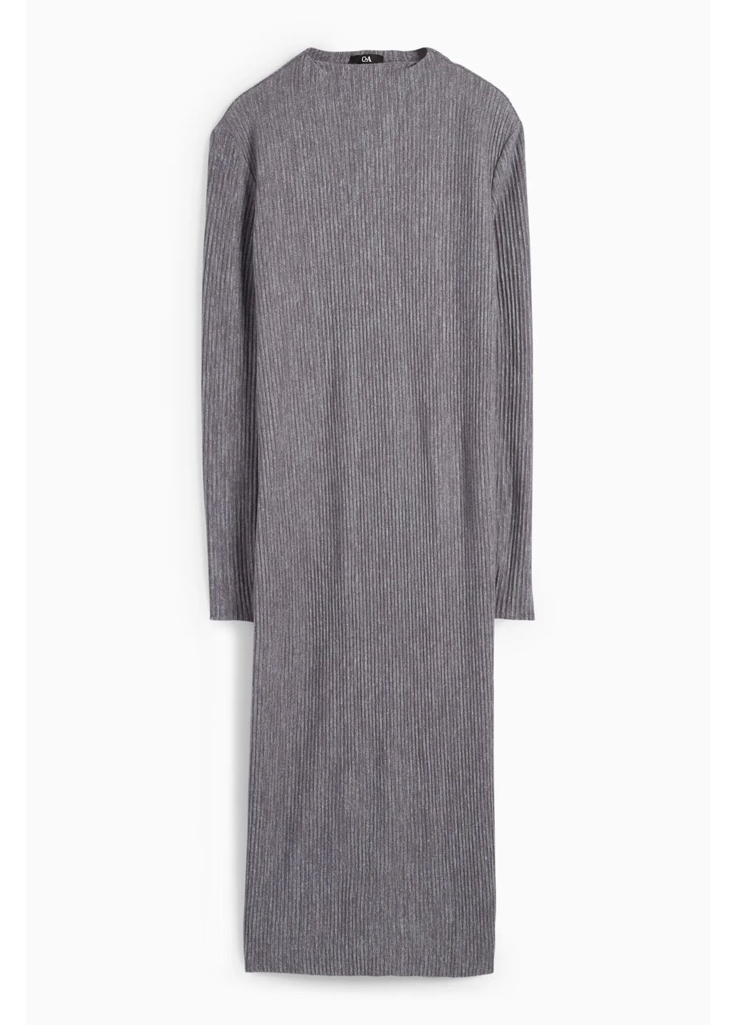 Серое кэжуал платье макси в рубчик C&A однотонное