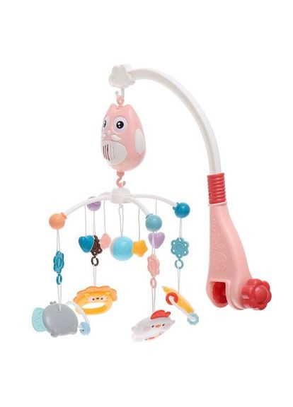 Музыкальный мобиль карусель RT 668-13 мелодии, погремушки, прорезыватели розовая Сова Huanger (327216506)