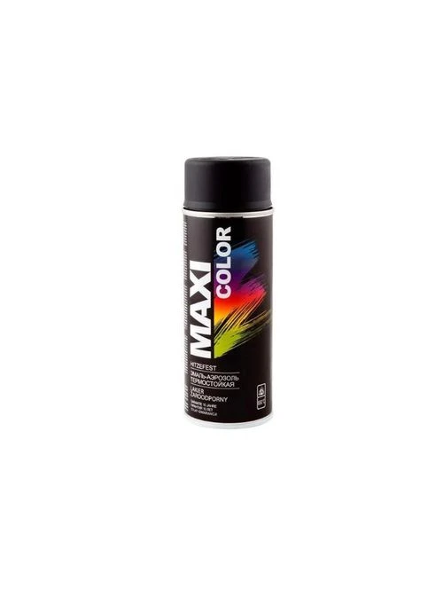 Емаль аерозольна термостійка чорна 400 мл Maxi Color (353491867)