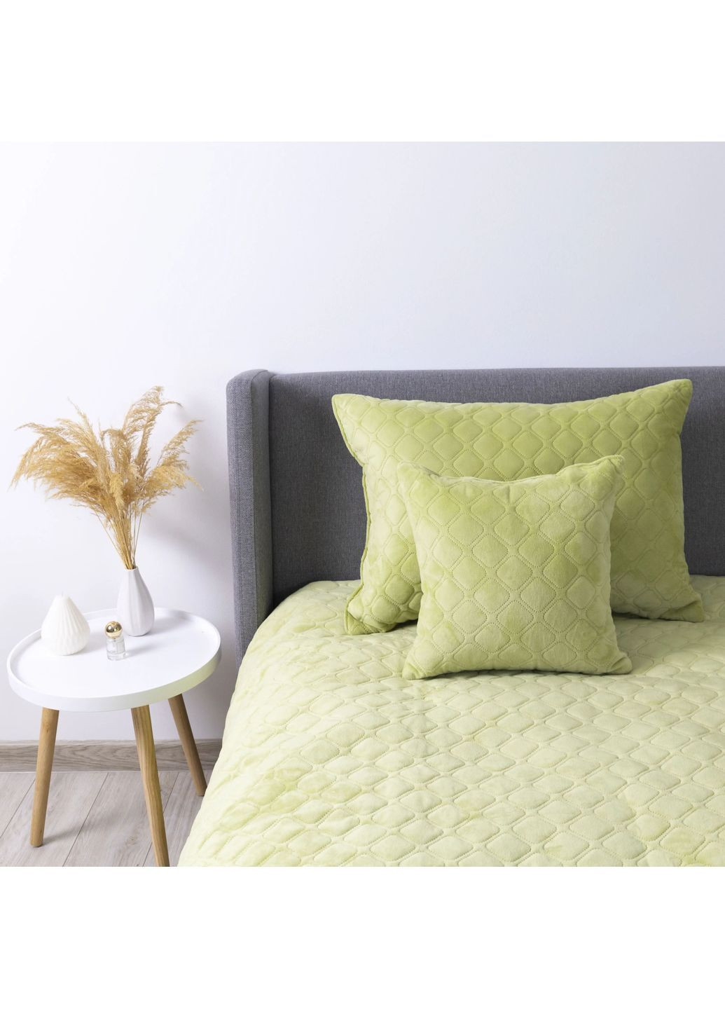 Евро покрывало 240*260 см велюровое гипоаллергенное Салатовое (24490240260) ТЕП (366978520)