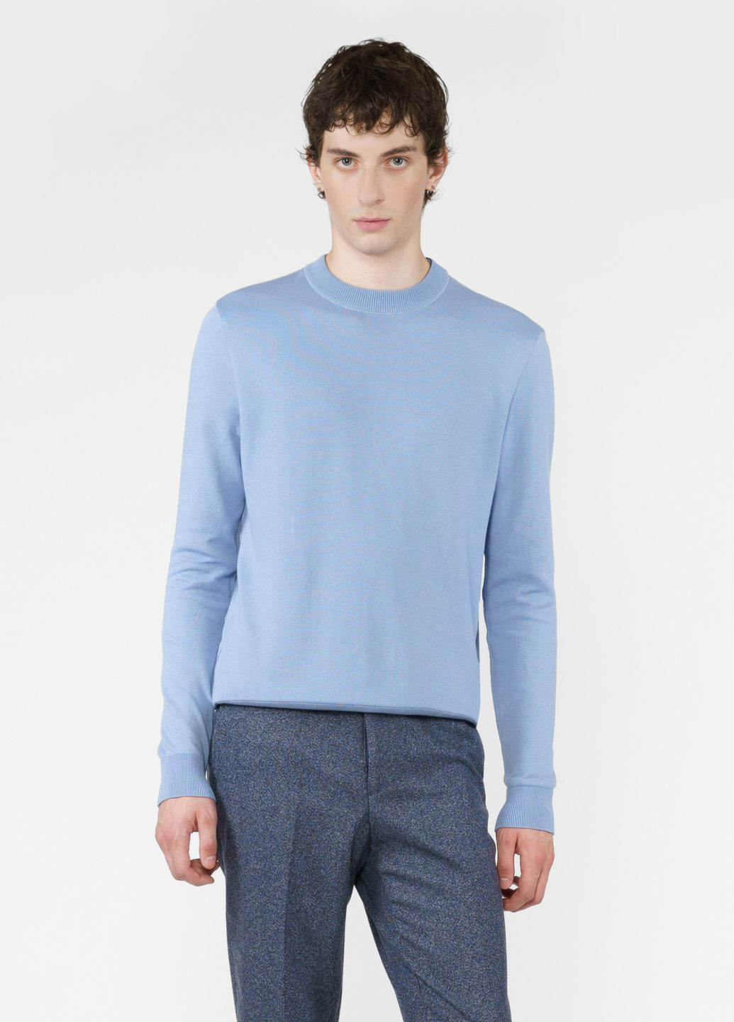 Блакитний зимовий джемпер чоловічий блакитний Arber Crew-neck J N-AVT-74