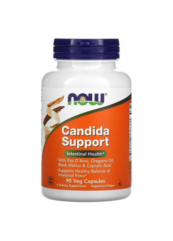 Натуральна добавка Candida Support, 90 вегакапсул Now (324420621)