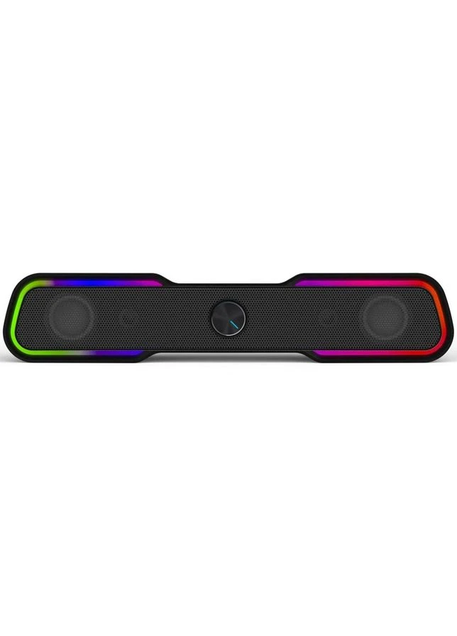 Акустична система 2.0 DHE-6002, 3,5мм + USB, 6Вт, Sound Bar LED RGB HP (381169394)