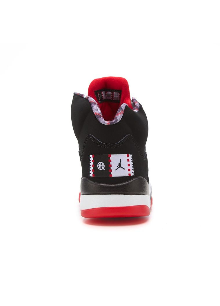 Чорні Осінні кросівки чоловічі nike air jordan 5 retro quai 54 black red найк аір джордан No Brand