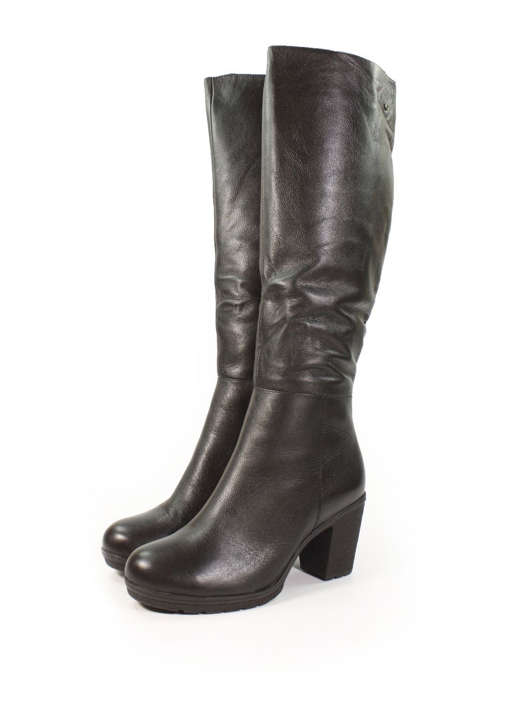 Зимние женские зимние кожаные сапоги с натуральным мехом It-Girl