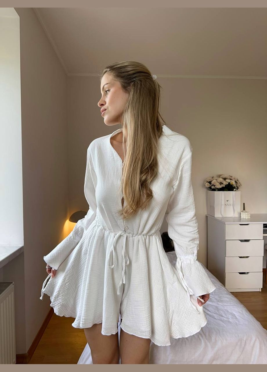 Молочное платье-комбинезон Luna