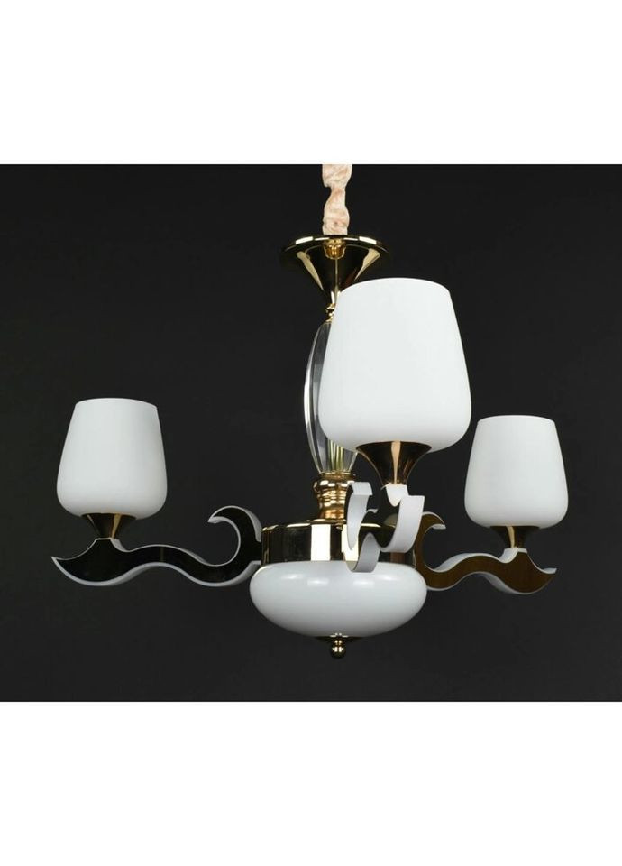 Люстра підвісна на 3 лампочки з пультом 27167 Золото 50-100х62х62 см. Sunnysky (335975563)