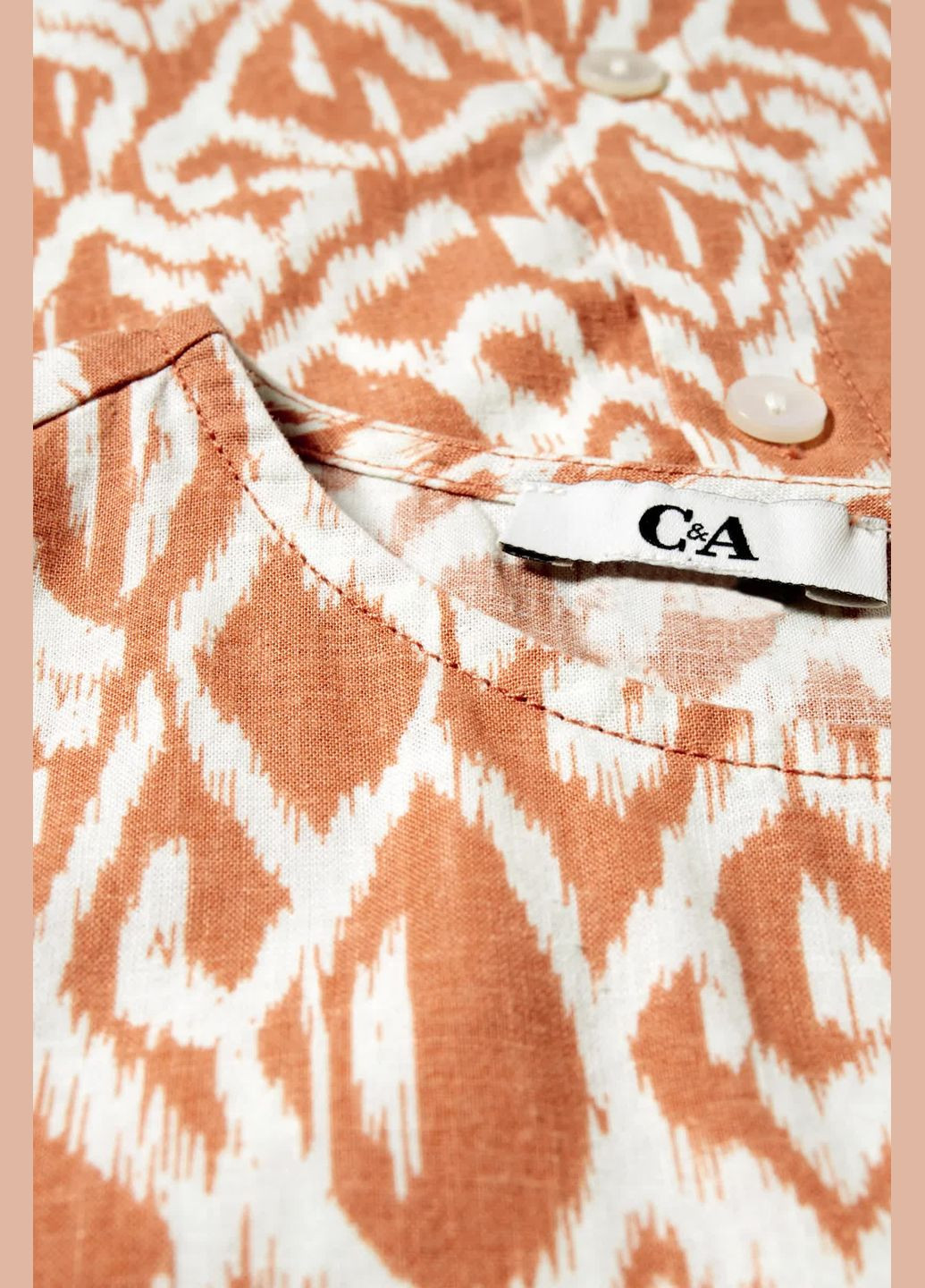 Комбинированная блуза из льна C&A