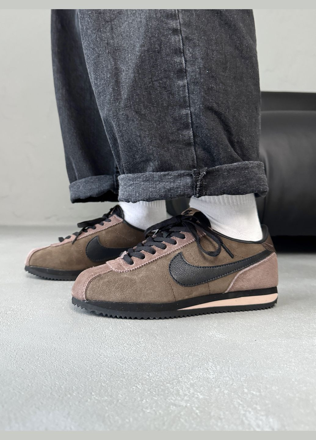 Кроссовки женские и мужские Nike Cortez brown | Найк Кортез коричневые No Brand коричневые демисезоны (316091184)