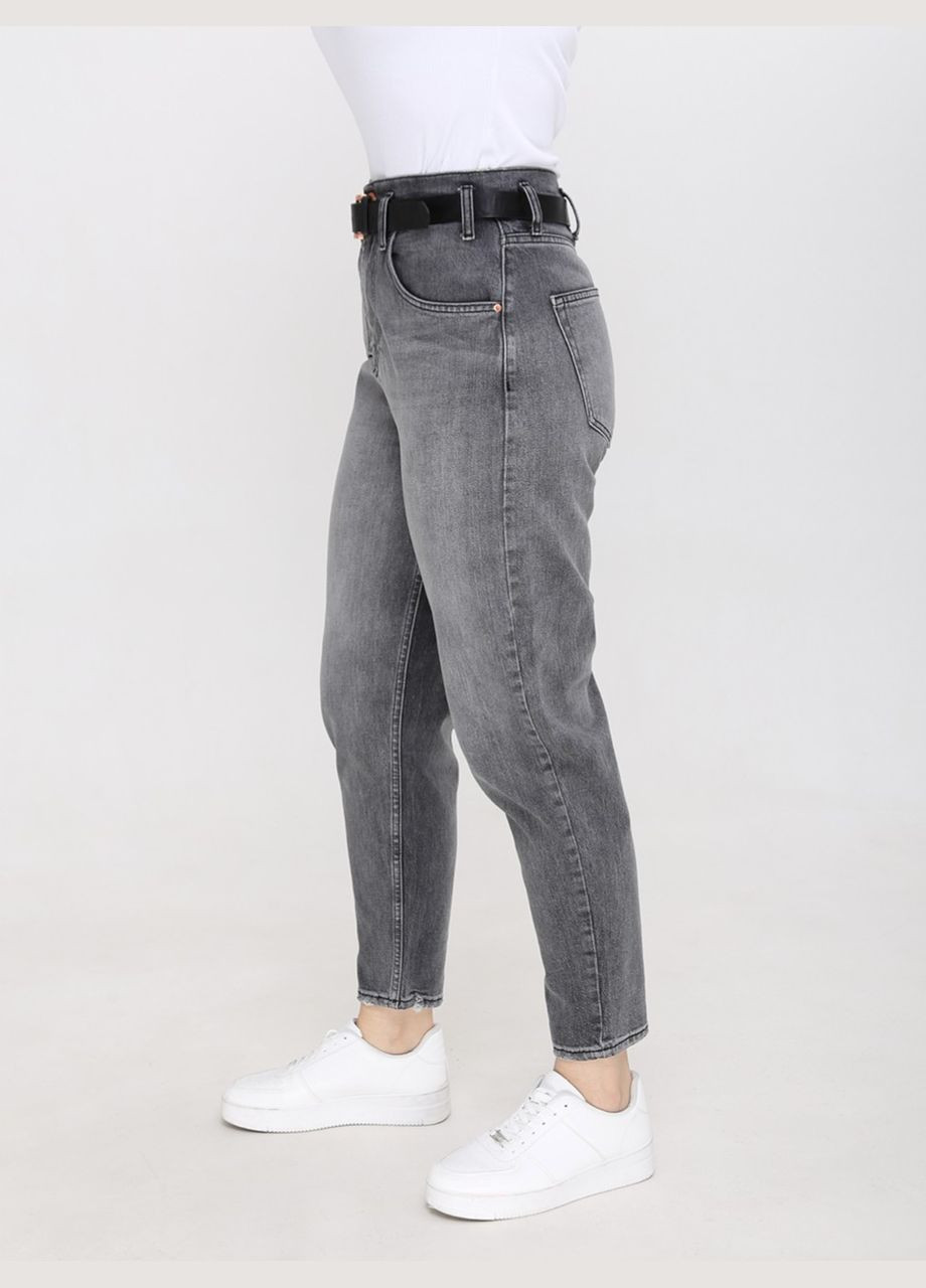 Джинси жіночі сірі слоучі з високою посадкою Slouchy Cracpot - (297373573)