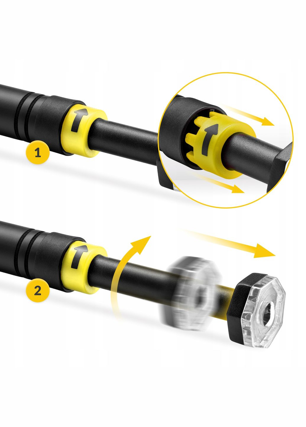 Турник раздвижной 66-100 см Black/Yellow 4FIZJO (322980371)