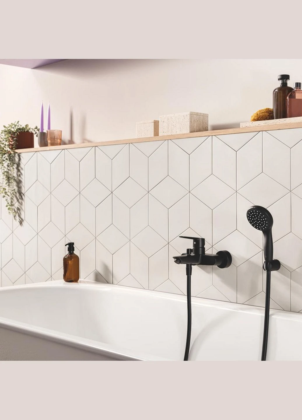 Смеситель для ванны QuickFix Start Black UA30330701 Grohe (378590483)