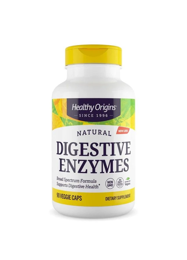 Натуральна добавка Digestive Enzymes, 90 вегакапсул для покращення травлення Healthy Origins (333998853)