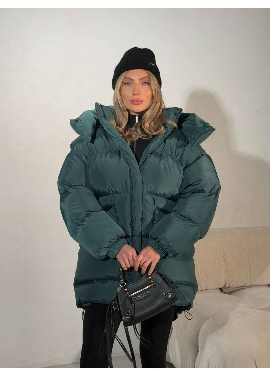 Темно-зеленый зимний Пуховик milirud
