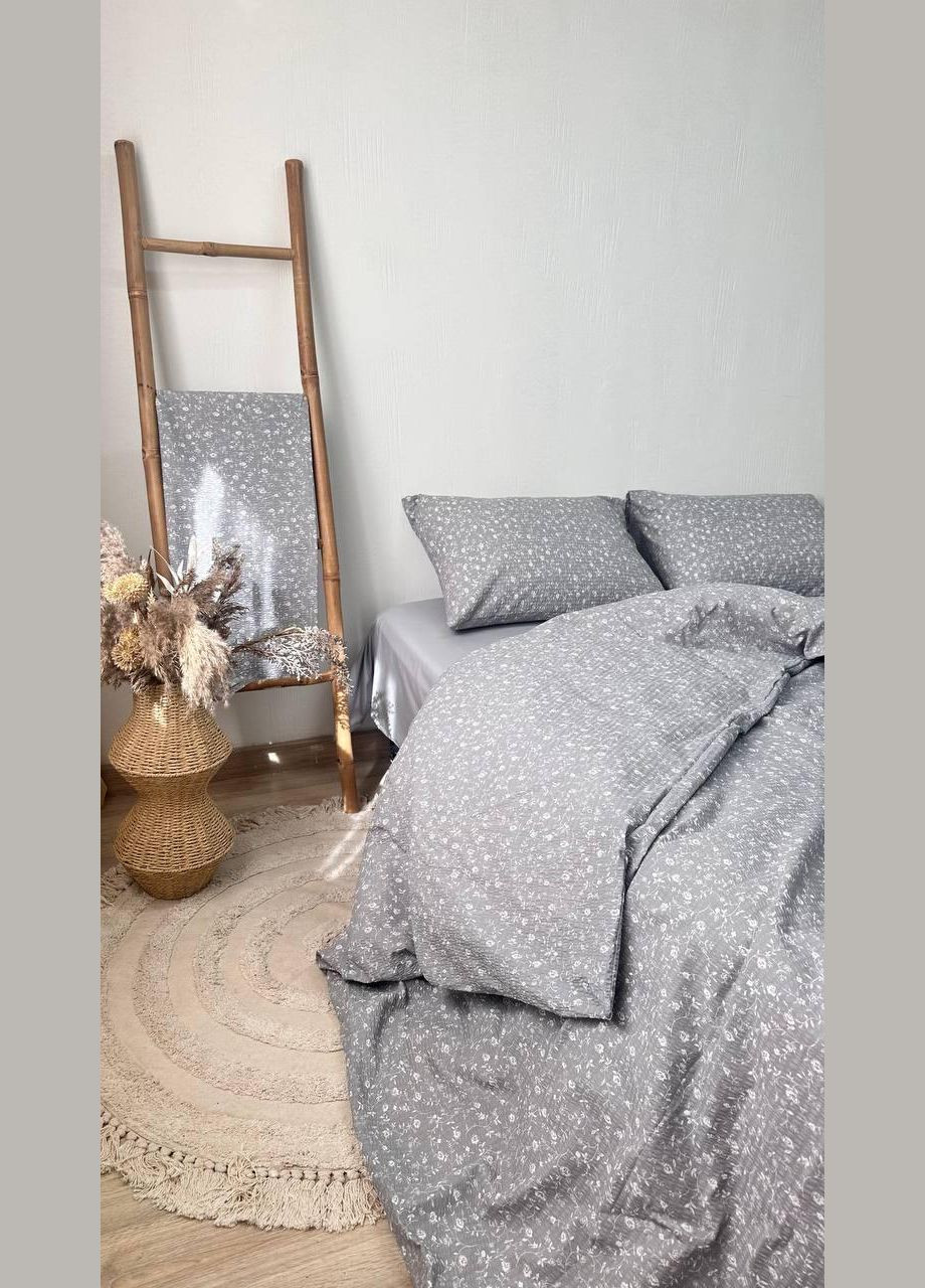 Постельное белье из натурального хлопка Ранфорс жатка Полуторный 150 x 210 см (П1Е5400-1) No Brand (306633246)