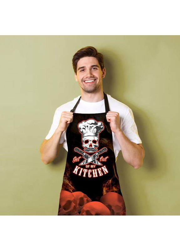 Фартук с дизайном Get Out Прикольный фартук с принтом размер 80×60 Україна ТД (369657713)