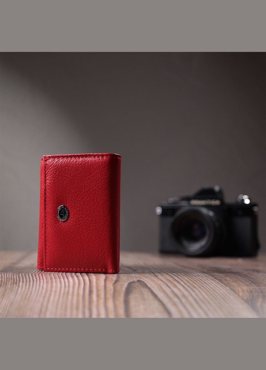 Жіночий гаманець із монетницею з натуральної шкіри 22729 Червоний st leather (306881441)