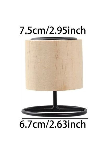 Стильний підсвічник з дерева та металу No Brand (292260614)