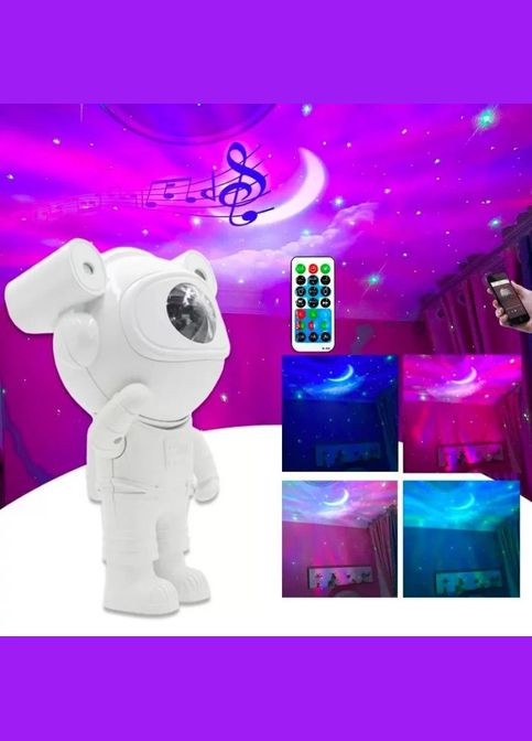 Нічник дитячий галактика космонавт з пультом дистанційного керування і таймером No Brand (303928682)