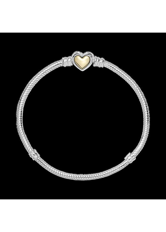 Серебряный браслет "Золотое сердце" 599380C00 Kabluchka (355345240)