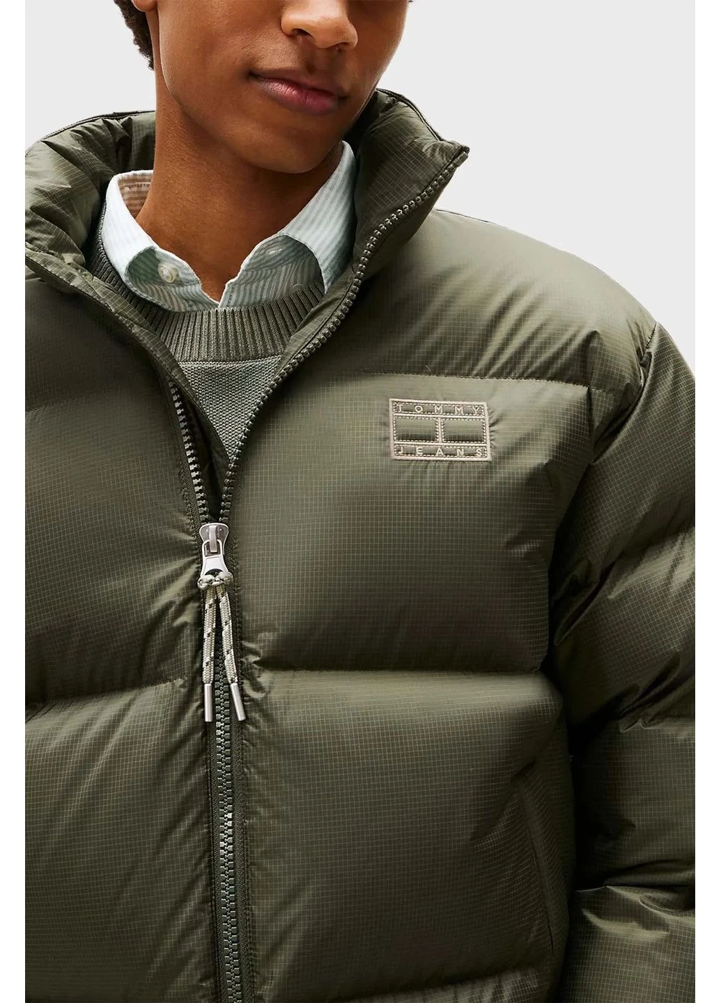 Оливковий зимній Пуховик Tommy Jeans