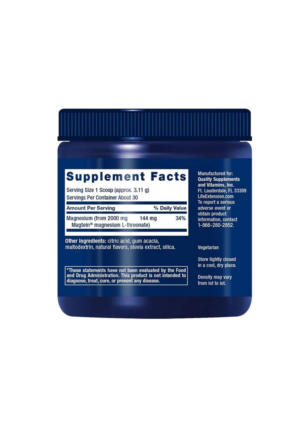 Вітаміни та мінерали Neuro-Mag, 93.35 грам Тропічний пунш Life Extension (293417650)