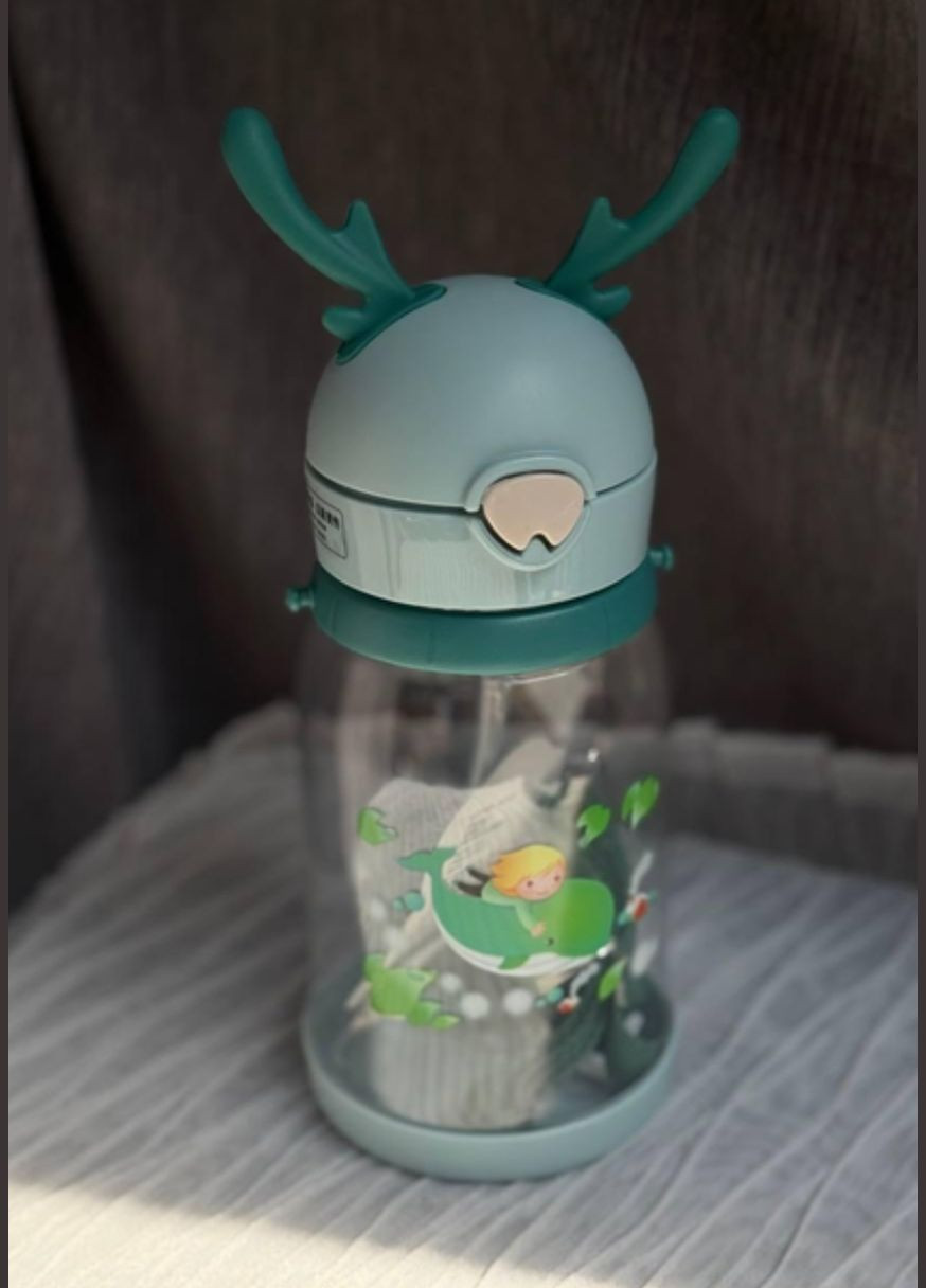 Дитяча пляшка для води HP-14-44TU з трубочкою та ремінцем 550 мл Ментоловий Yiwu (341302955)