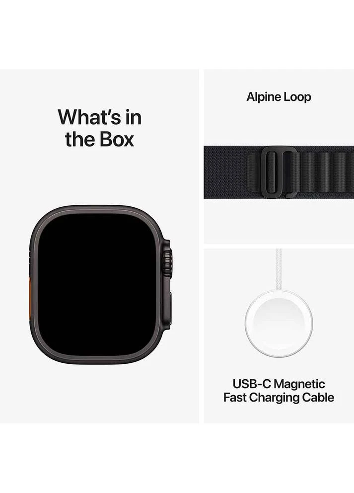 Смарт-часы Watch Ultra 3 GPS + Cellular 49mm Black Titanium Case with Black Alpine Loop - Small (MF0Q4QP/A) Apple (367056039)