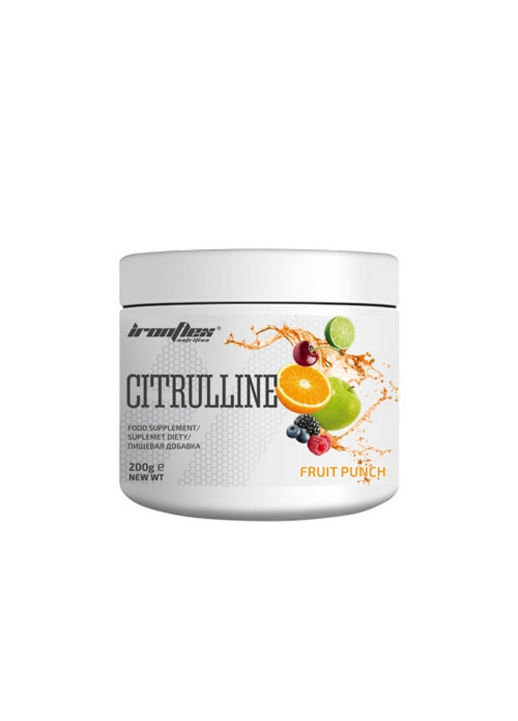 Аминокислота Citrulline, 200 грамм Фруктовый пунш Ironflex (293480627)