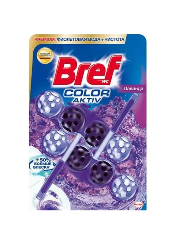 Туалетный блок Цветная вода Лаванда 2х50 г (9000101351163/9000101089561) Bref (399082059)
