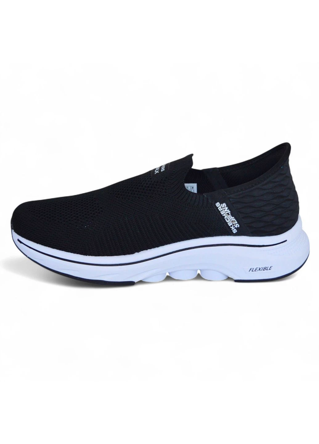 Комбіновані Осінні sketchers go walk black white мокасини Vakko