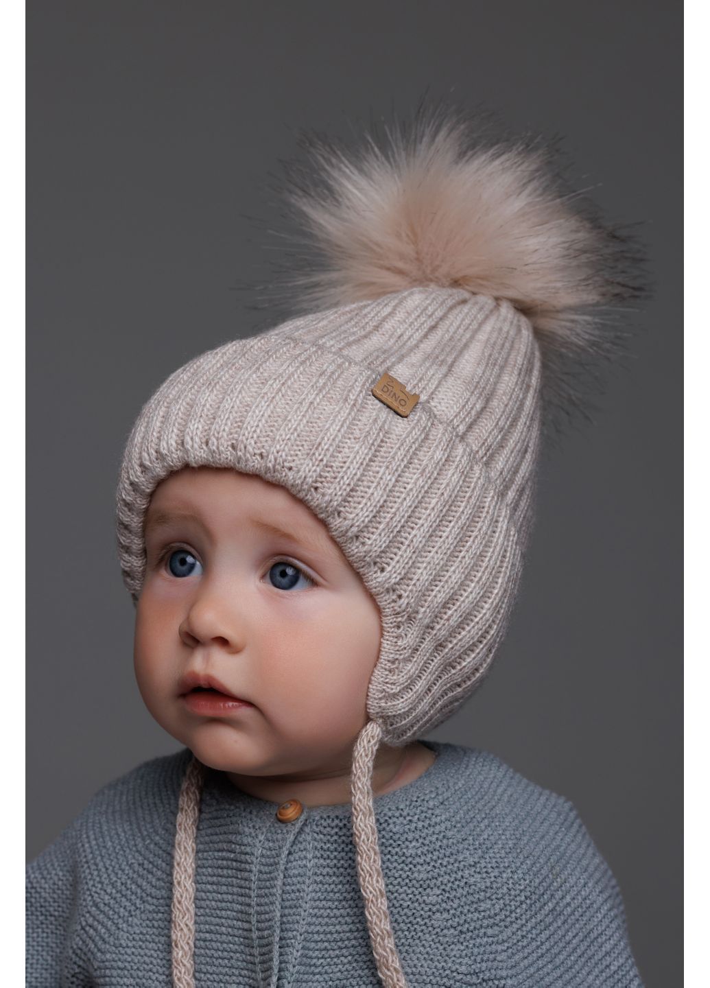 Шапка для мальчика Дино K141 46-48 см. Кофе Alex K141-28 (364302606)