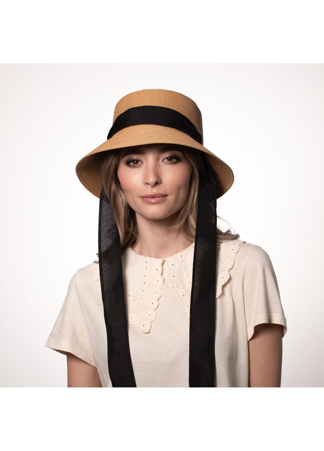 Панама жіноча одностороння папір бежева ЛЕЯ LuckyLOOK 444-478 (322790398)