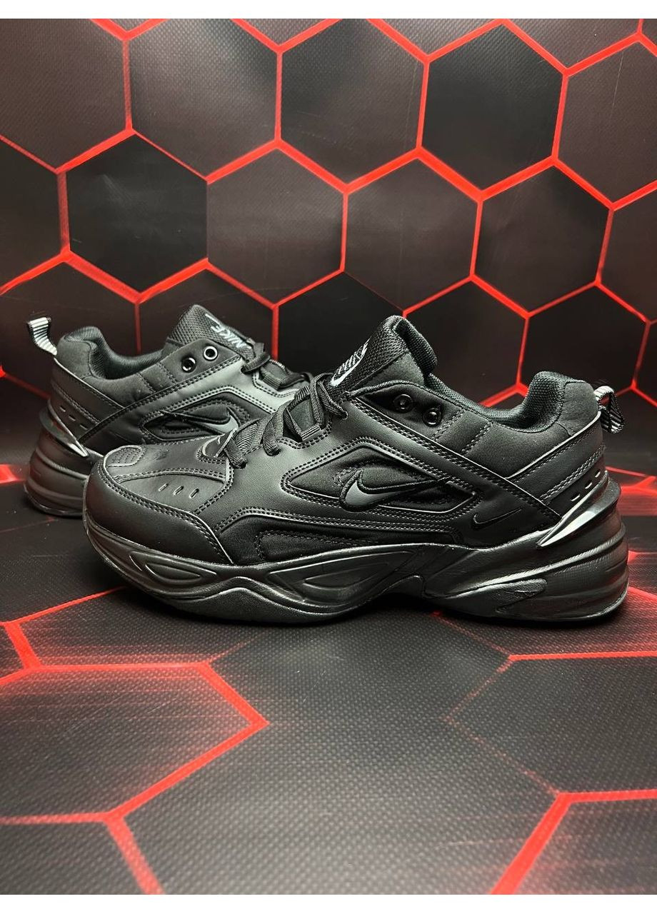 Черные демисезонные кроссовки мужские nike m2k tekno full black найк м2к текно No Brand