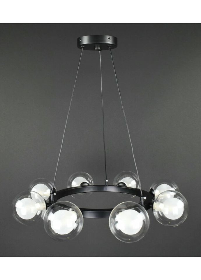 Люстра подвесная на 8 лампочек 27914 Черный 25-130х54х54 см. Sunnysky (335975239)