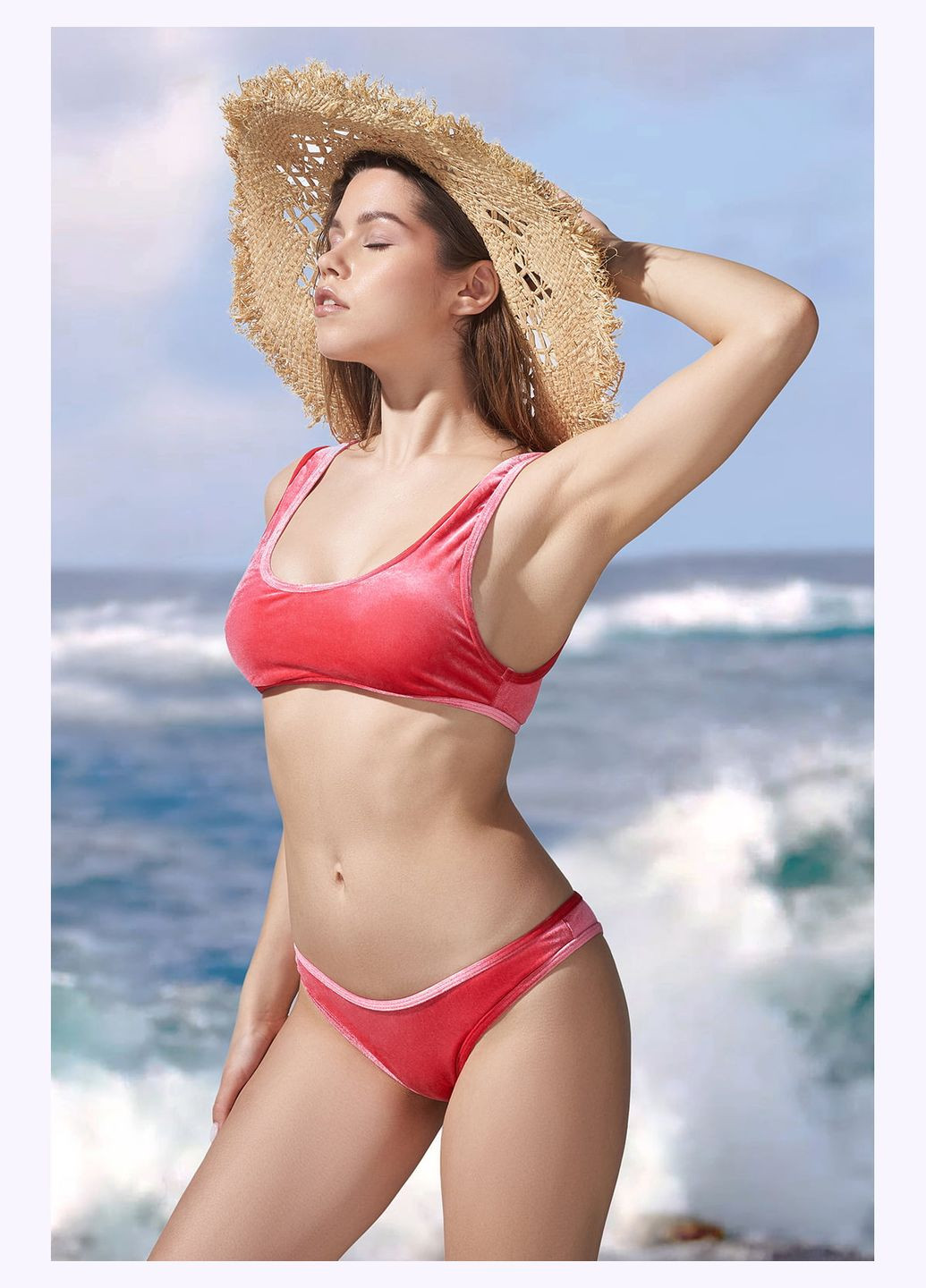 Рожевий літній купальник No Brand