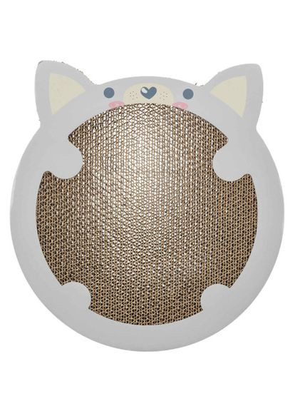 Дряпка картонная в форме хомяка с кошачьей мятой для котят 31х2,5х32,5 см светло-серая Trixie (331663229)