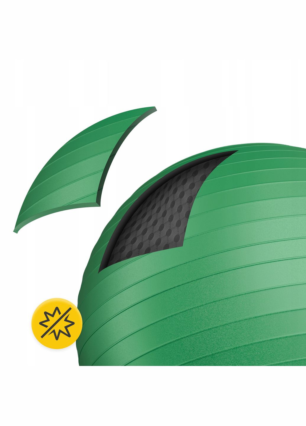 Мяч для фитнеса (фитбол) 75 см Anti-Burst Green () 4FIZJO P-5907222931189 (345710414)