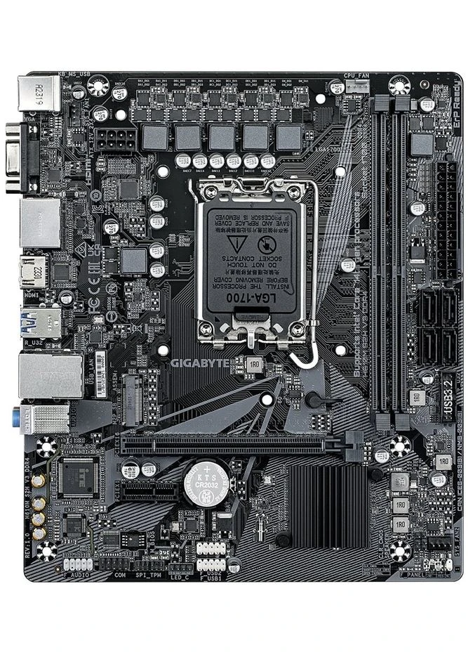 Материнська плата H610M S2H V3 DDR4 s1700 H610 2xDDR4 HDMI DP D-Sub mATX Gigabyte 000331453 Intel (393550159)