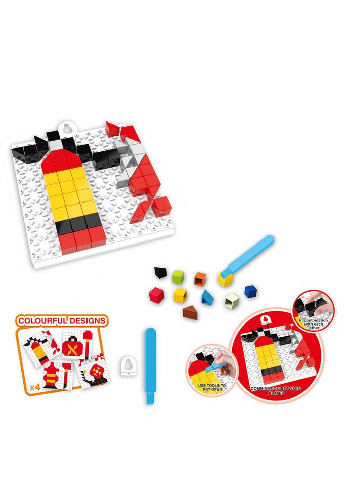 Дитяча розвивальна мозаїка Вогнегасник, 128 деталей Bambi (365640438)