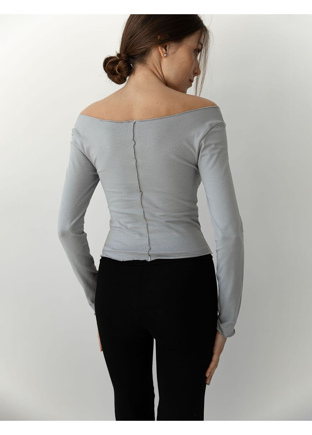 Жіночий лонгслів з зовнішніми швами (0012200KAPL) Casual Trend №122 - (361029265)