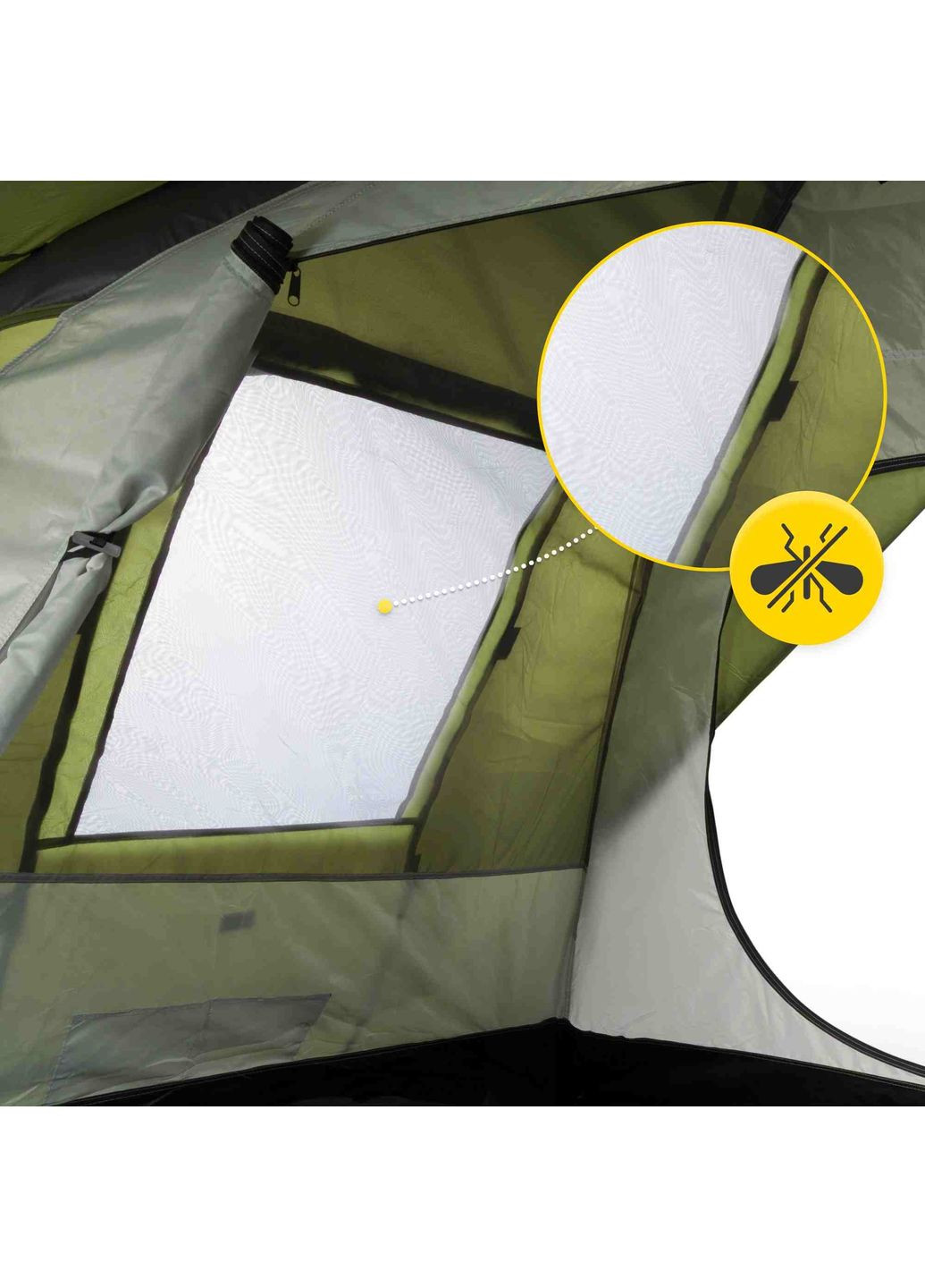 Намет туристичний тримісний для трьох P-5905973406574 Зелений Mountain (352475247)