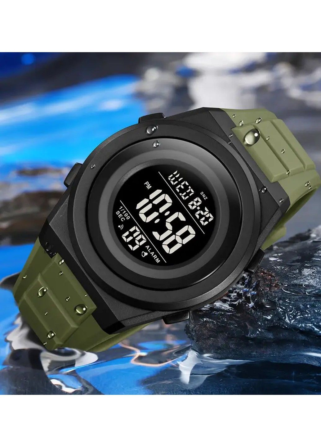Чоловічий спортивний наручний годинник 2080 (Зелений) Skmei (314483201)