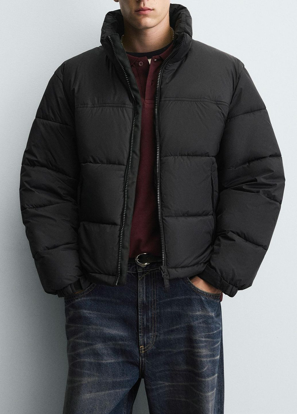 Чорна демісезонна куртка Zara